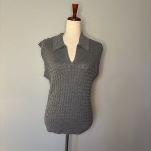 NWT L'Academie Eliana Vest in Grey size S